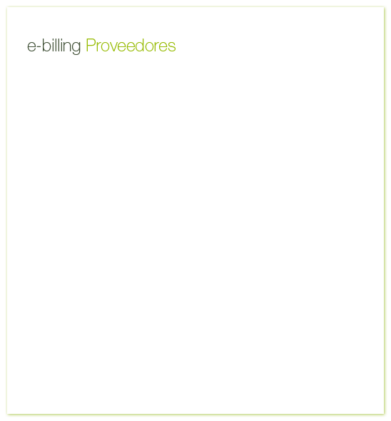 e-billing Proveedores