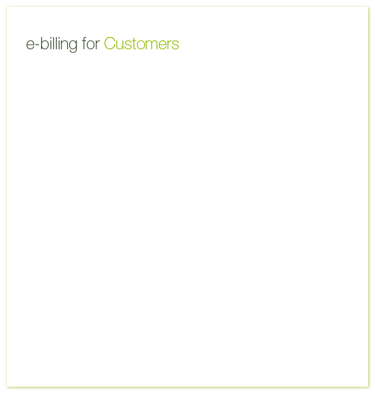 e-billing for Customers