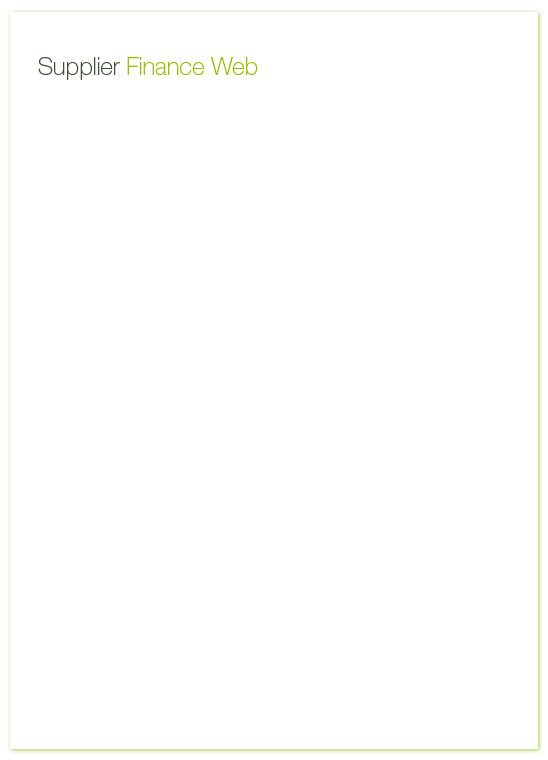 Supplier Finance Web